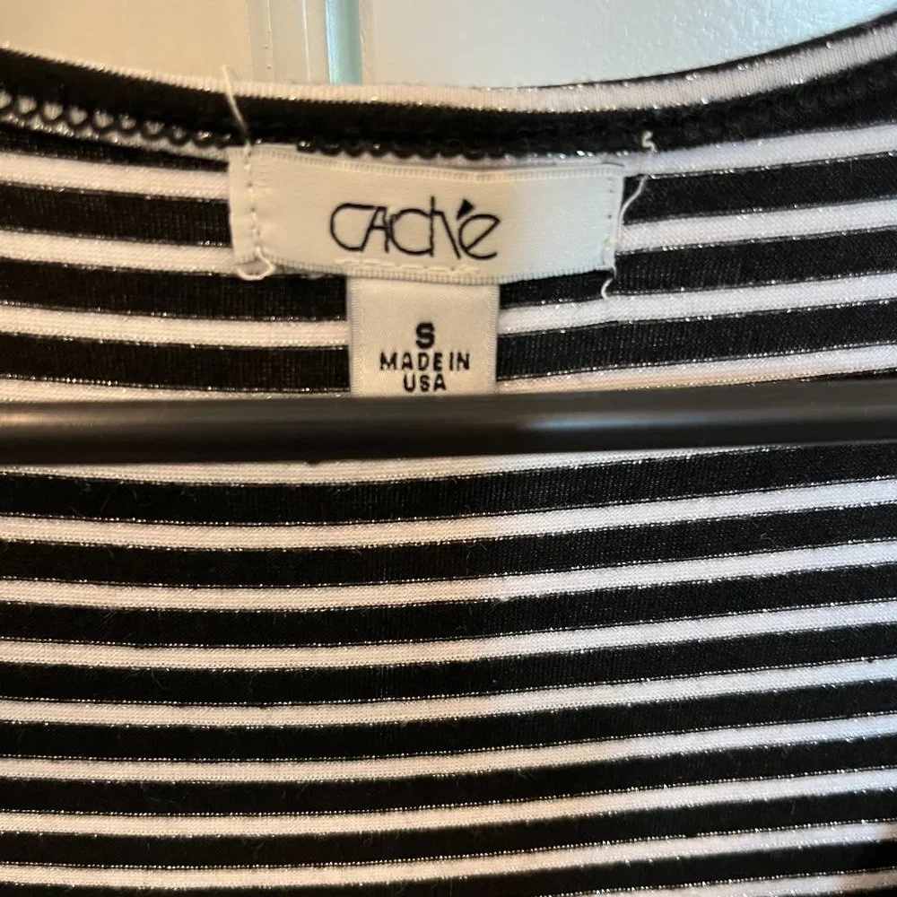 Cache Striped Tank Top with Rhinestones Size S - Picture 4 of 5